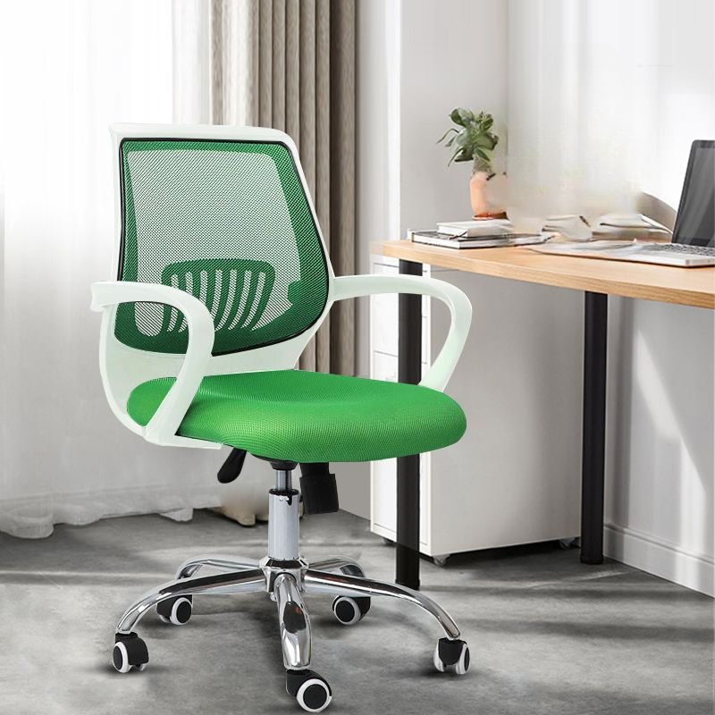 Lime Green Office Furniture with Tilt Lock, Lumbar Support, Green, White, Latex