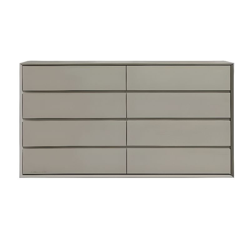 4 Tiers Minimalist Cube Solid+Manufactured Wood Entry Console Dresser, Misty Gray Wood, Grey, 35"L x 12"W x 31"H