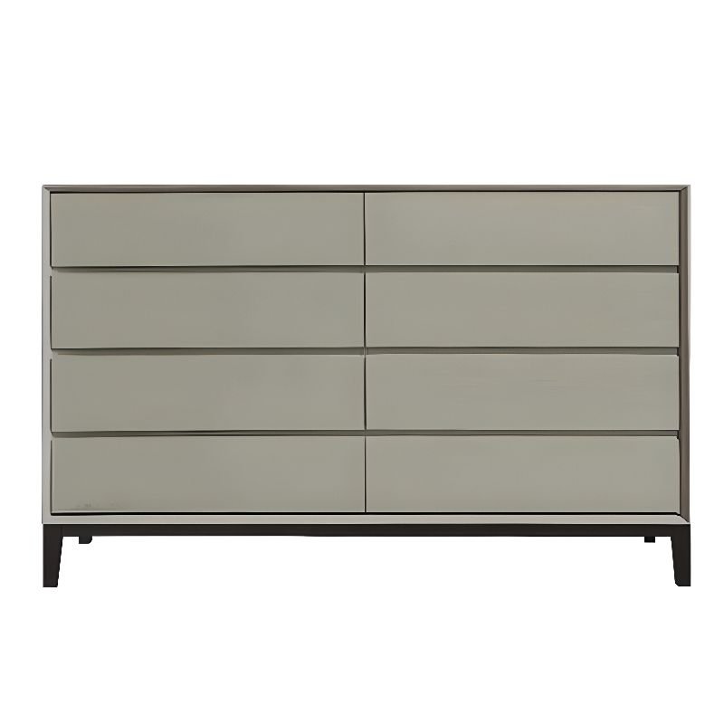 4 Tiers Casual Cube Solid+Composite Wood Doorway Console Dresser, Misty Gray Wood, Grey, 53"L x 12"W x 35"H