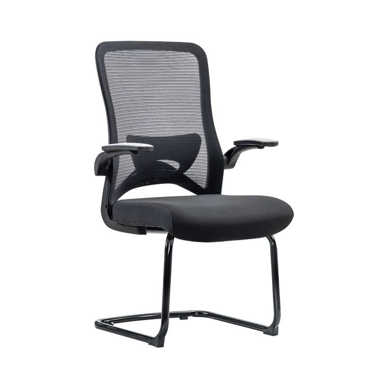 Ergonomic Ink Upholstered Armrest Studio Chairs with Lumbar Support and Headrest, Flip-Up Armrest, Black, Casters Not Included