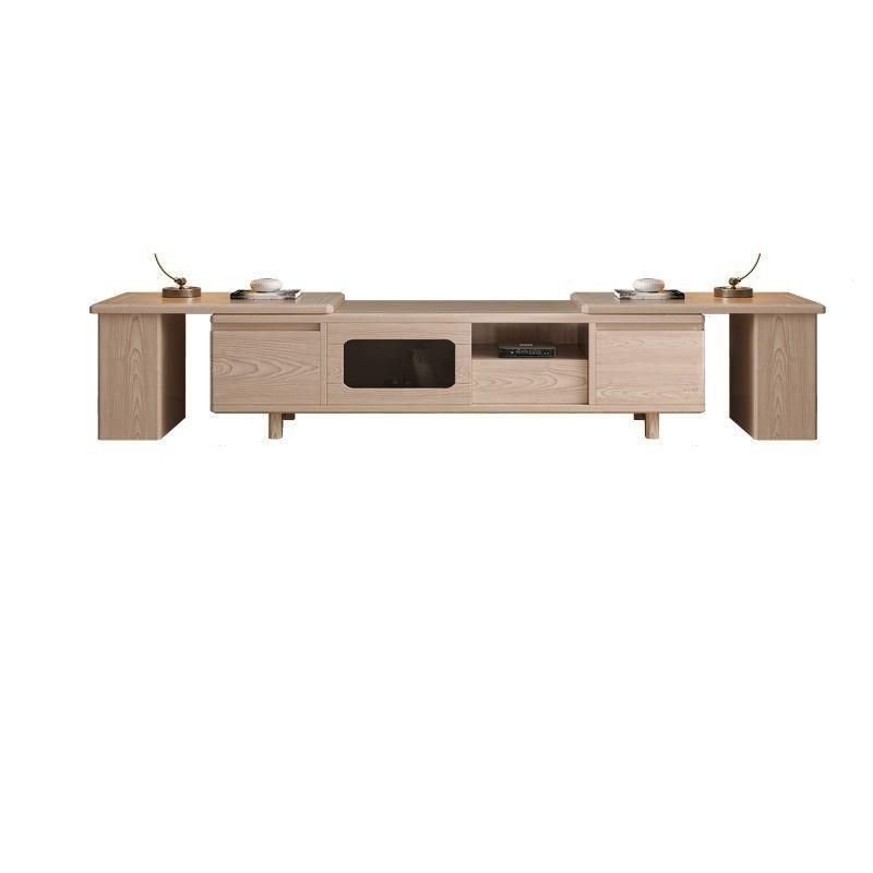 Casual Unfinished Color Rectangular TV Stand, 128"L x 16"W x 19"H