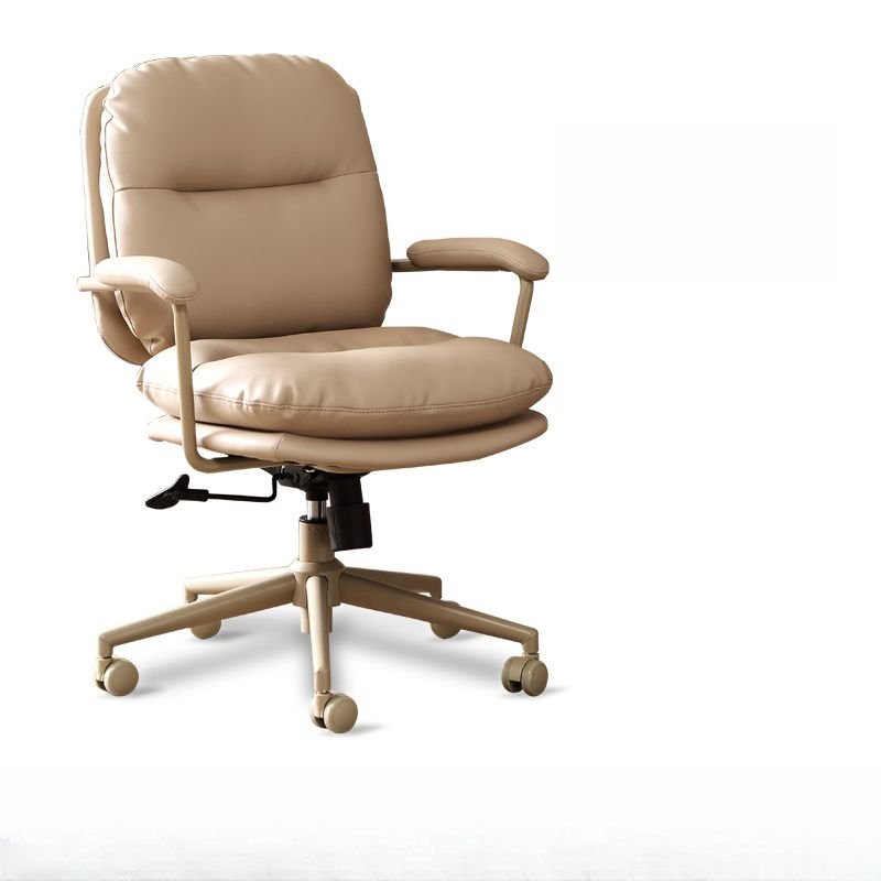 Comfortable Sepia Office Furniture with Padded Reclining Cushions, Back Support, Tilt Lock, and Back, Brown