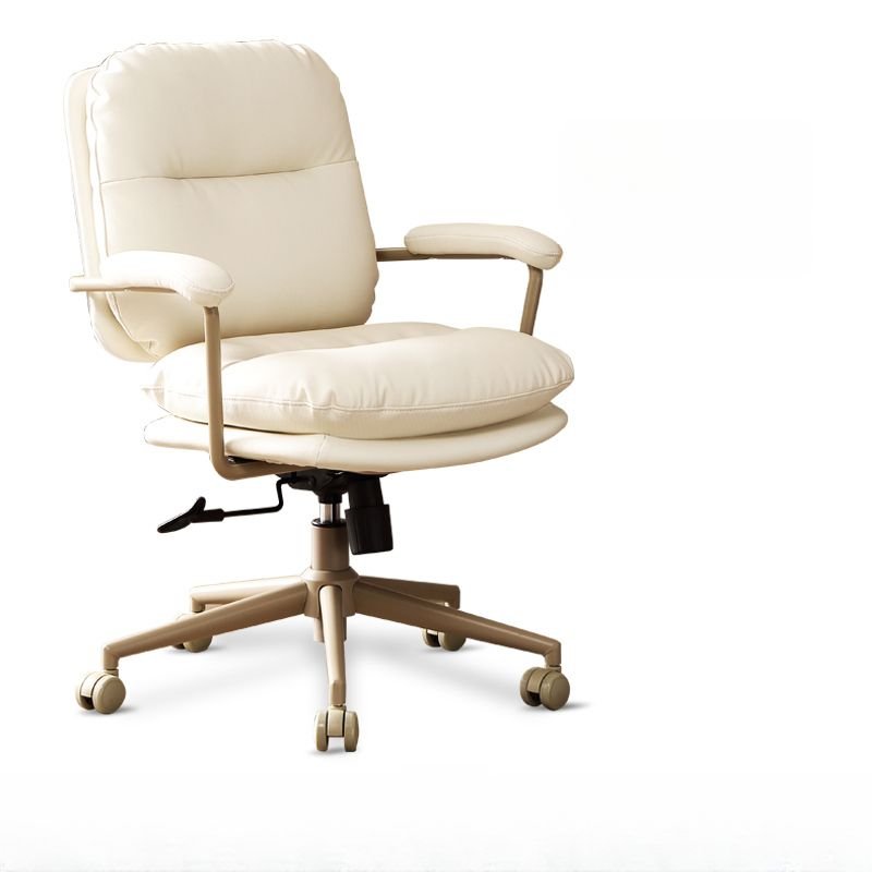 Comfortable Chalk Office Furniture with Padded Reclining Cushions, Back Support, Tilt Lock, and Back, White