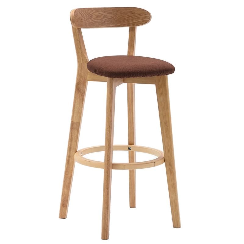Cappuccino Underneath Counter Exposed Back Bistro Stool, Coffee, Natural