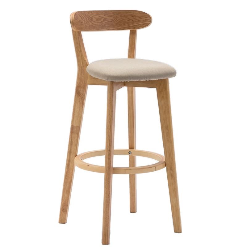 Cappuccino Underneath Counter Exposed Back Bistro Stool, Khaki, Natural