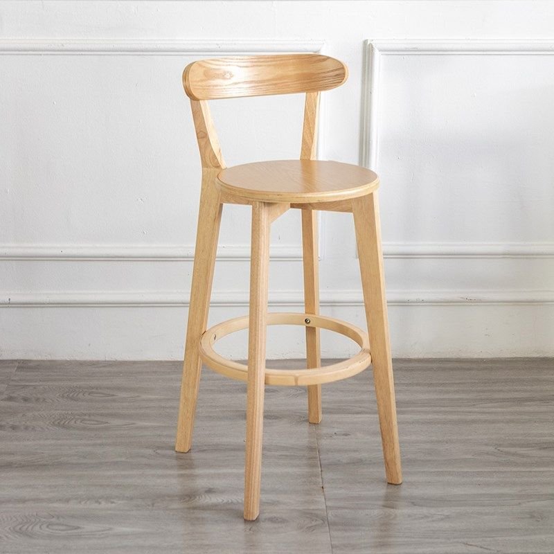 Wood Grain Ventilated Back Bistro Stool for Bistro, Wood Color, None
