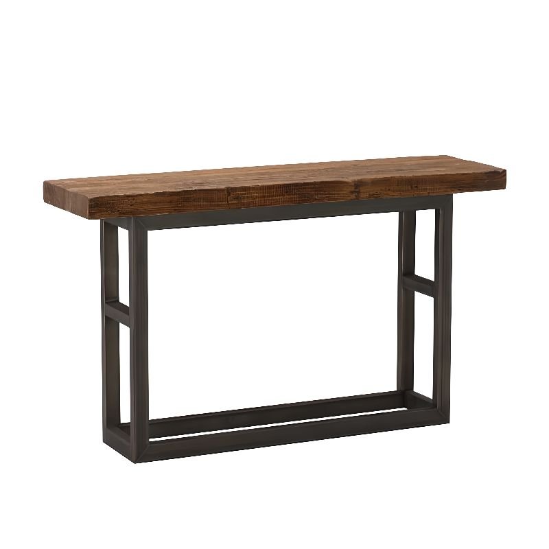 1 Piece Old School Standalone Reclaimed Wood Lumber Entryway Table, 31"L x 12"W x 31"H