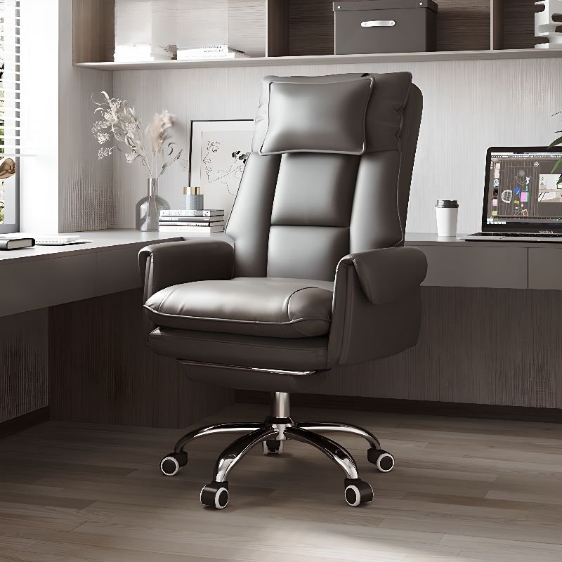 Adult Office Furniture with Air, Reclining, and Back Support, With Footrest, Grey