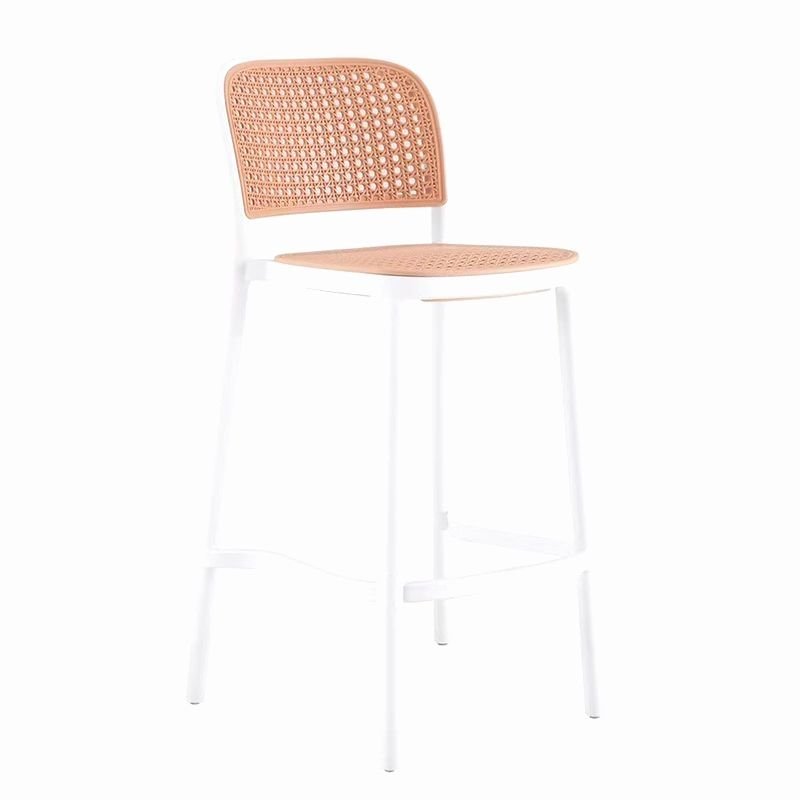 White Tabouret Uncovered Back Bistro Stool, Counter Stool(26"H)