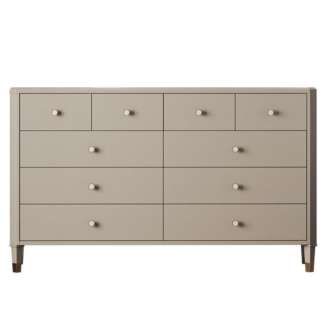 10 Drawers Simple Dove Grey Console Dresser for Bedroom, 59"L x 17"W x 35"H