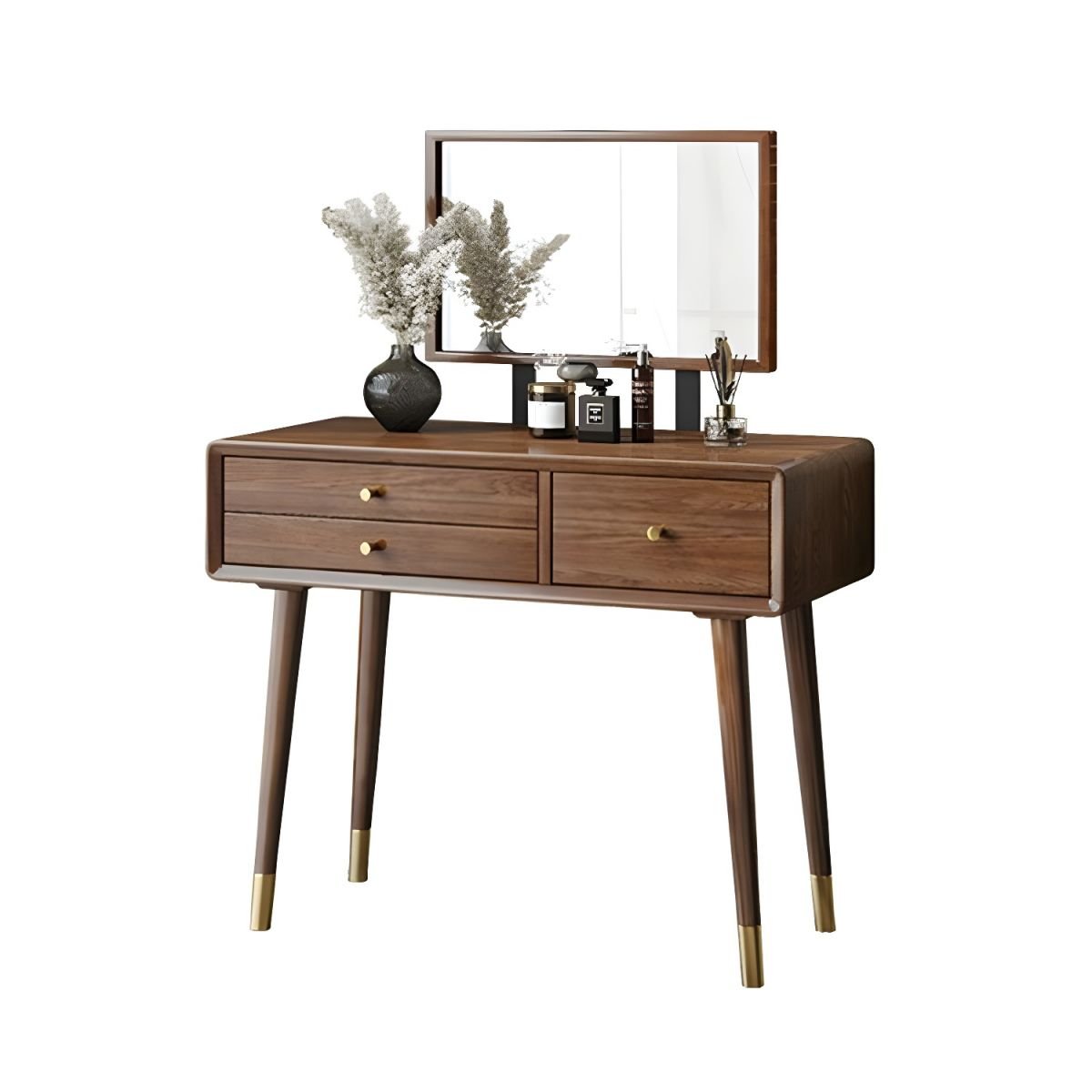 Auburn Modern Simple Style Dressing Table Standard Timber with Adjustable Mirror, Makeup Vanity & Mirror
