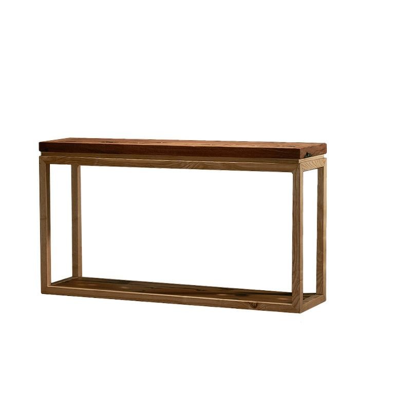 1 Piece Retro Wood Floor Foyer Table for Entryway, 54"L x 14"W x 30"H