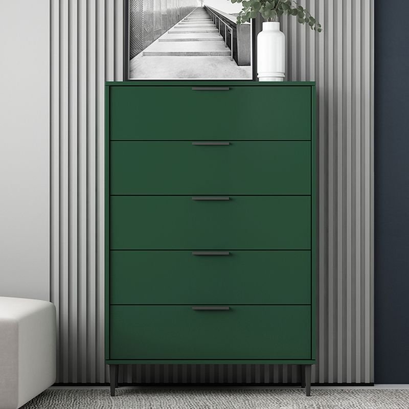 Casual Emerald Green Cube Lingerie Chest in Composite Wood with Drawers, 31"L x 12"W x 47"H