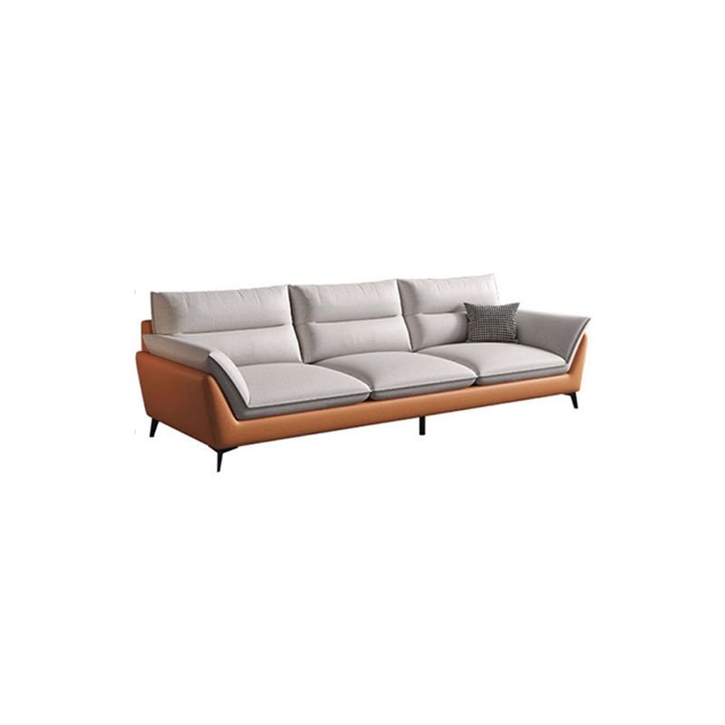 White Horizontal Straight Sofa, Tech Cloth, 85"L x 29"W x 35"H