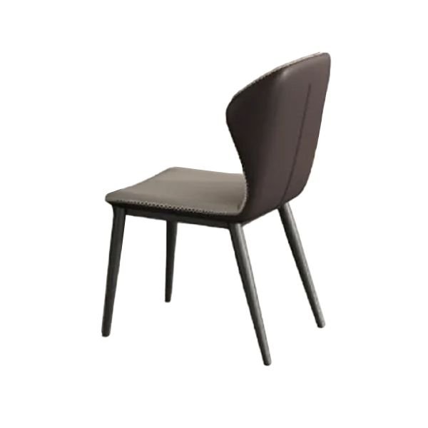 Upholstered Chair for Seats 1 with Upholstered Back and Metal Base, Dining Table Set in a Scandinavian Style, Gray/ Black, 1 Piece, Not Available, Chair(s)