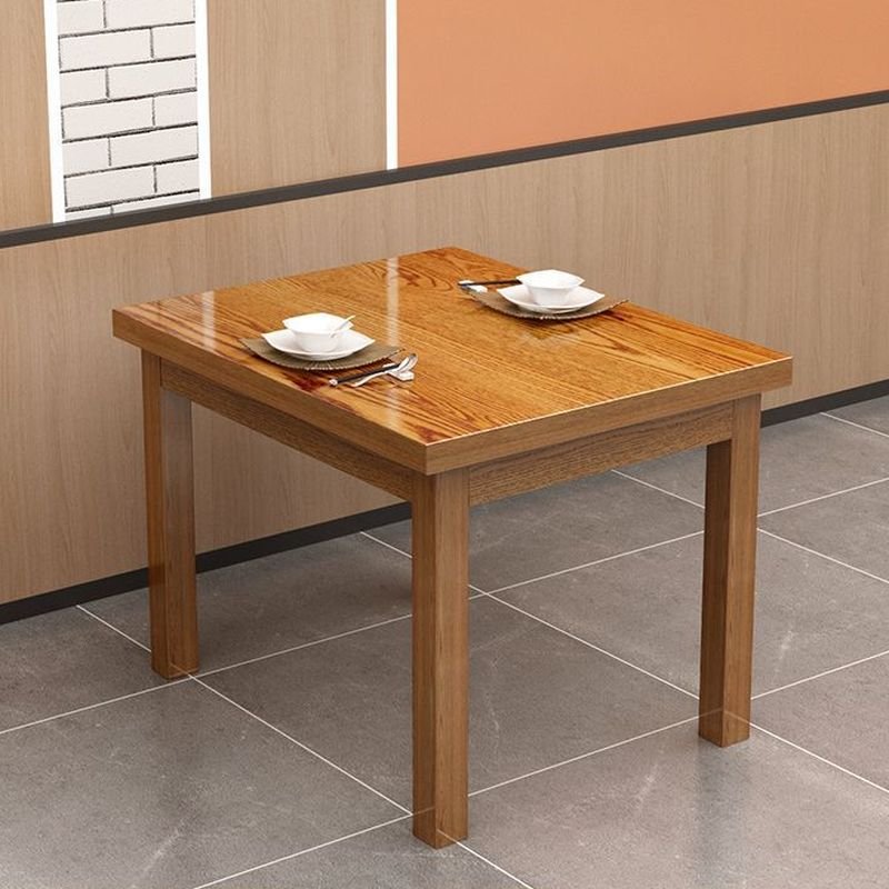 Simple Square Fixed Table Dining Table Set with 4-Leg and a Solid Wood Top in Auburn, Table, 1 Piece, 23.6"L x 23.6"W x 29.5"H