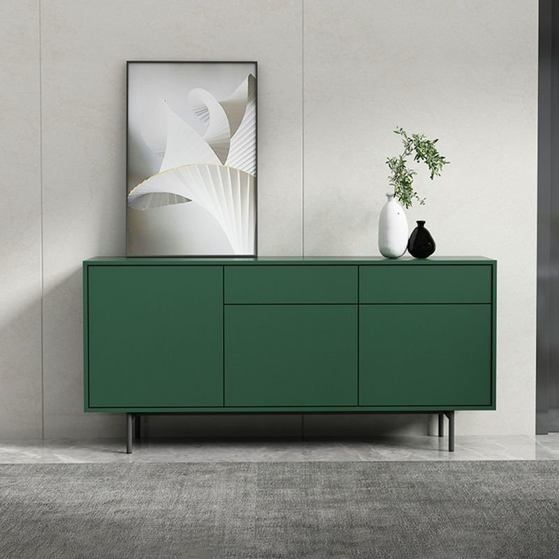 3 Doors & 2 Drawers Lime Green Lumber Standard Sideboard with Alterable Shelf, Cabinets, 59"L x 14"W x 28"H, Wood