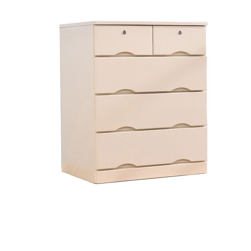 Casual Chalk Vertical Lingerie Chest Timber with 5 Drawers for Sleeping Quarters, 27.5"L x 18"W x 33"H