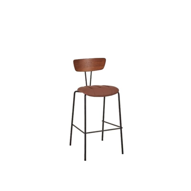 Cappuccino Tabouret with Exposed Back Bistro Stool, PU (Polyurethane), Brown, Counter Stool(26"H)