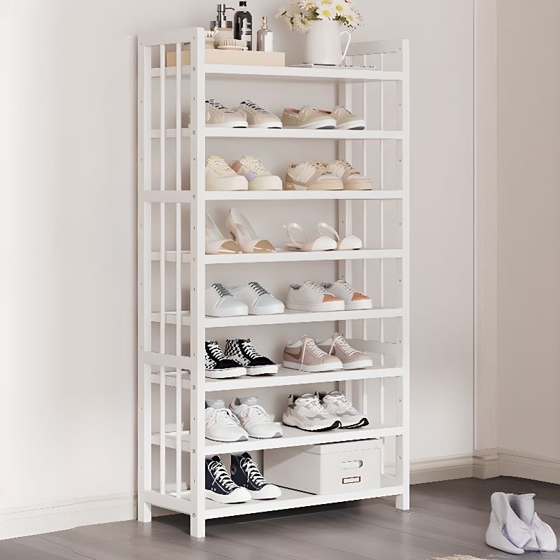 8 Tiers Bambusa Shoe Shelf with Accessible Storage, 24"L x 10"W x 48"H