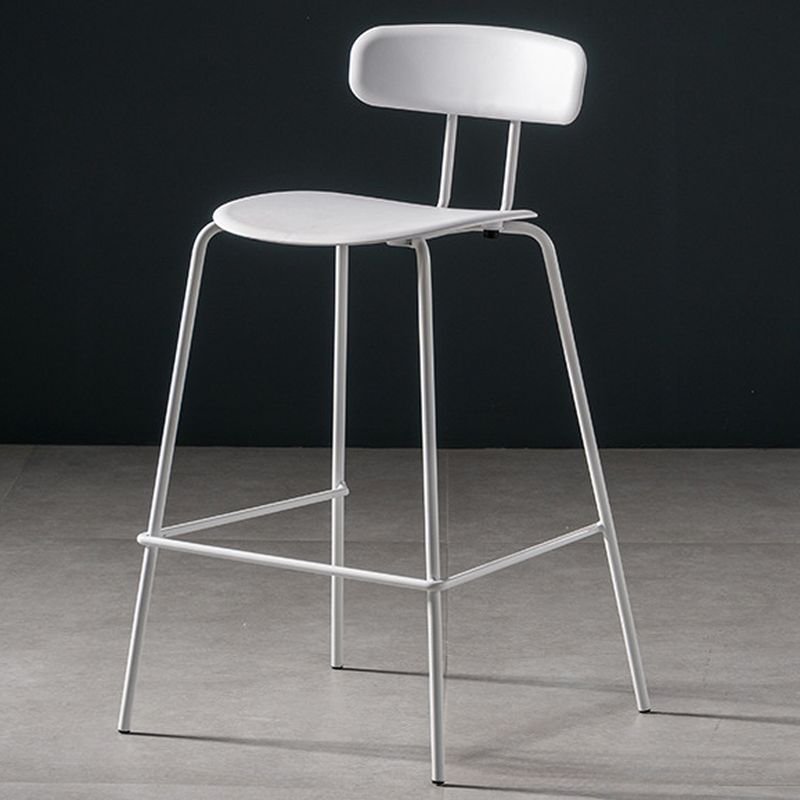 White Ventilated Back Pub Stool for Home Bar, White, Counter Stool(26"H)