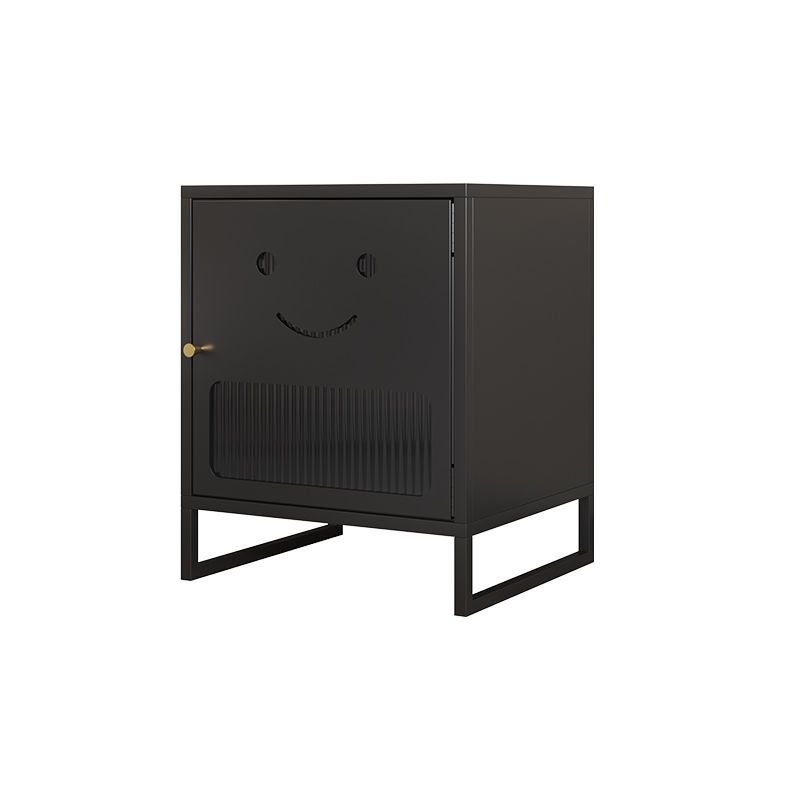 1 Cabinet Modern Simple Style Black Alloy Right Bedside Cabinet Nightstand