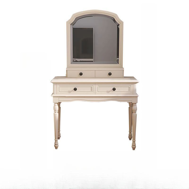 Classicist Pine Wood Makeup Vanity Push-Pull No Floating Dressing Table, 39"L x 20"W x 62"H
