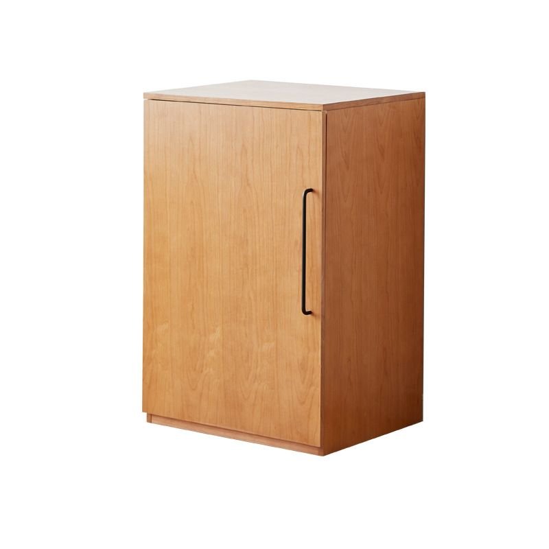 1 Door Simplistic Parlor Server with Worktop Countertop, Cherry Wood, Drawer Not Included