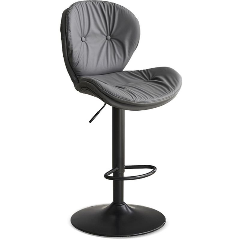 Wingbacked Chair Bistro Stool with Rotating Stools for Bistro, Grey, Black