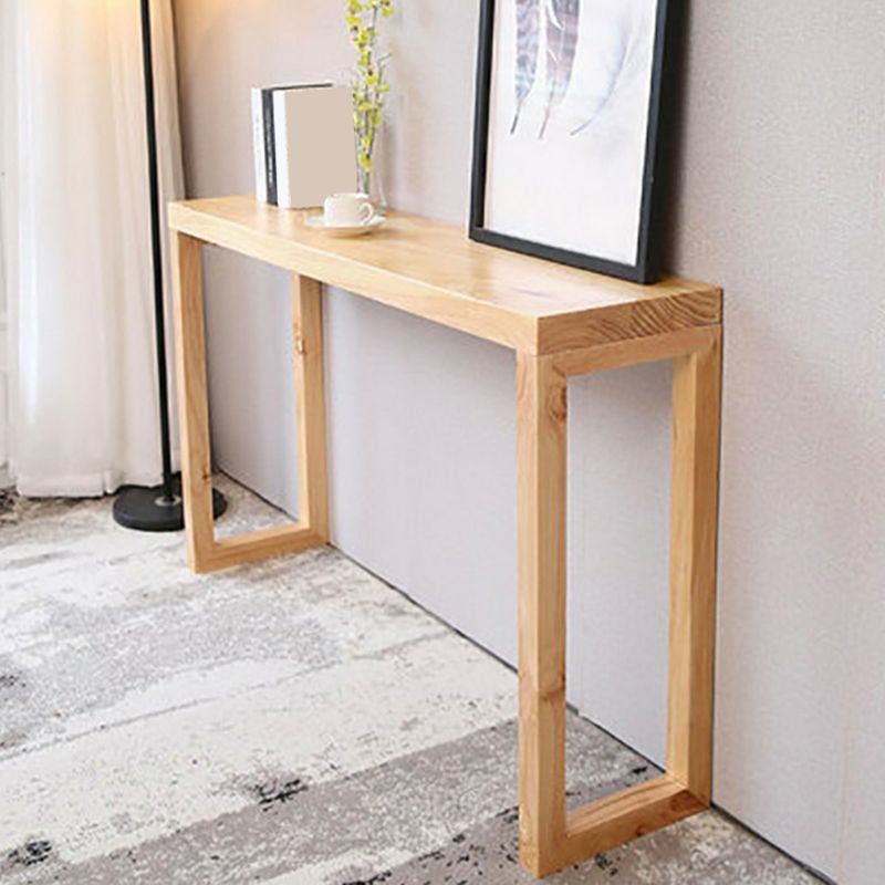Wood Unfinished Standing Console Unit 1 Piece, Drawers Not Included, Natural Finish, 47"L x 12"W x 33"H