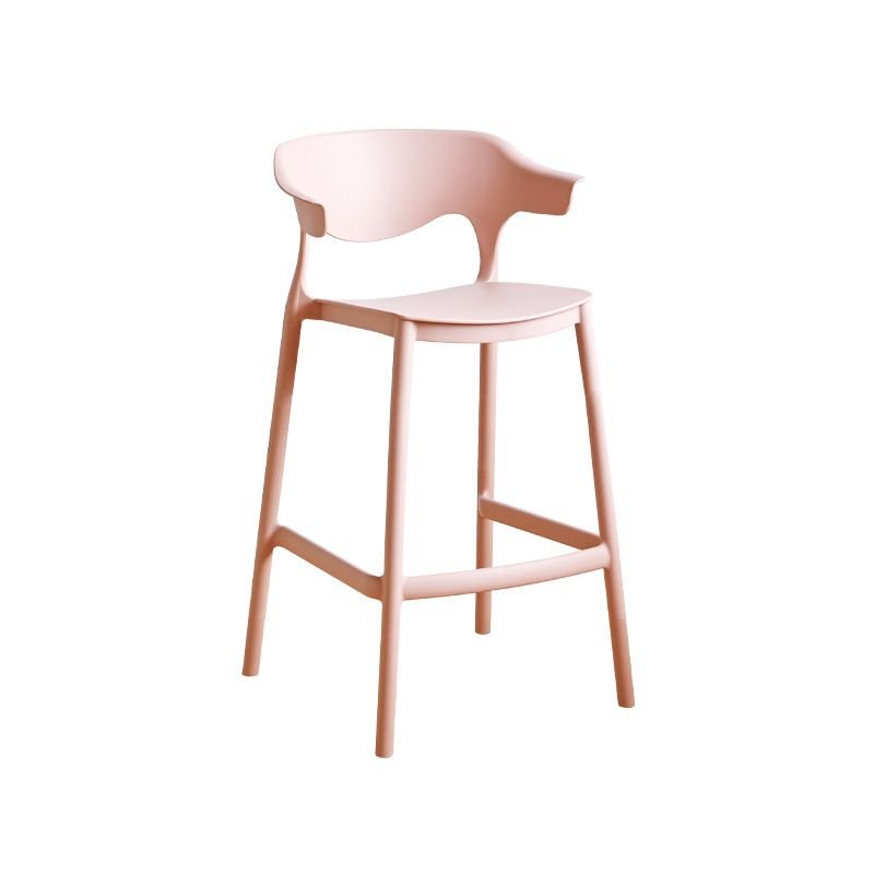 Rose Bar Stools with Airy Back for Pub, Counter Stool(26"H), Pink