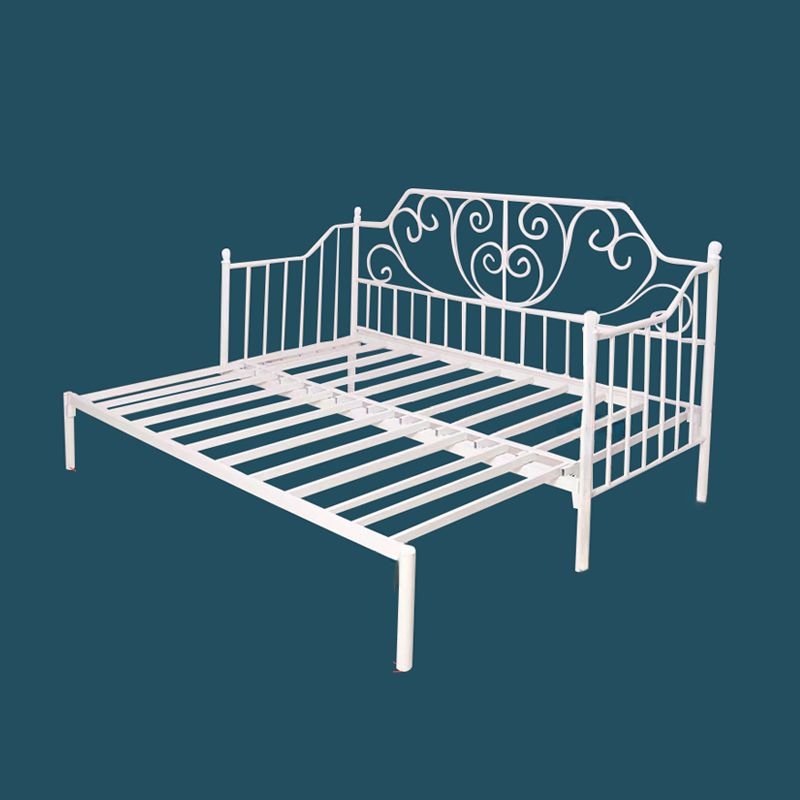 Art Deco Chalk Alloy Daybed with Leg Living Room, 59"W x 75"L