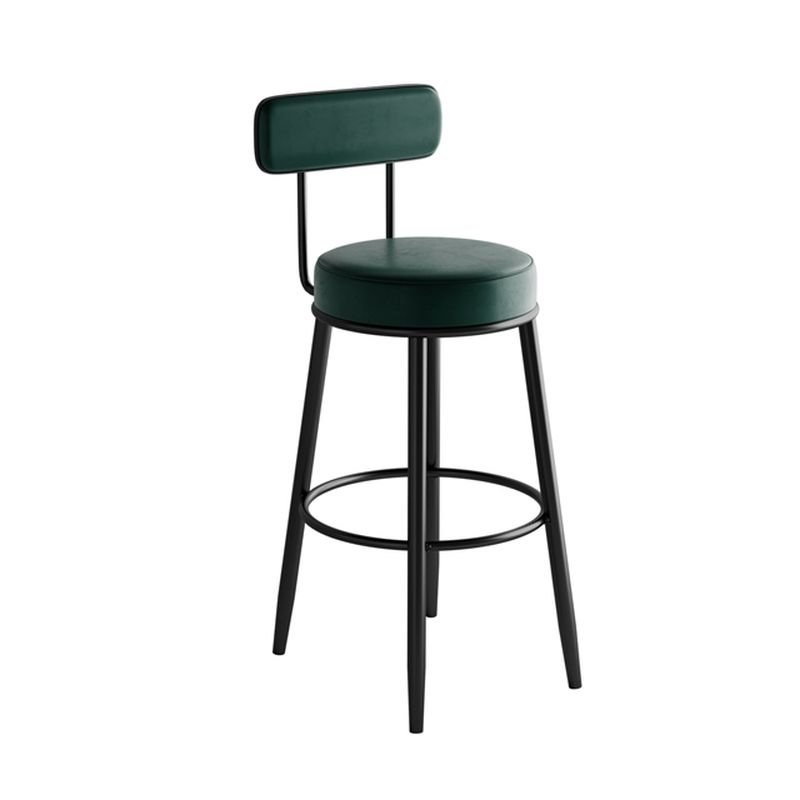 Olive Green Pub Stool with Airy Back for Comfortable Pub Seating, Dark Green, Bar Stool(30"H)