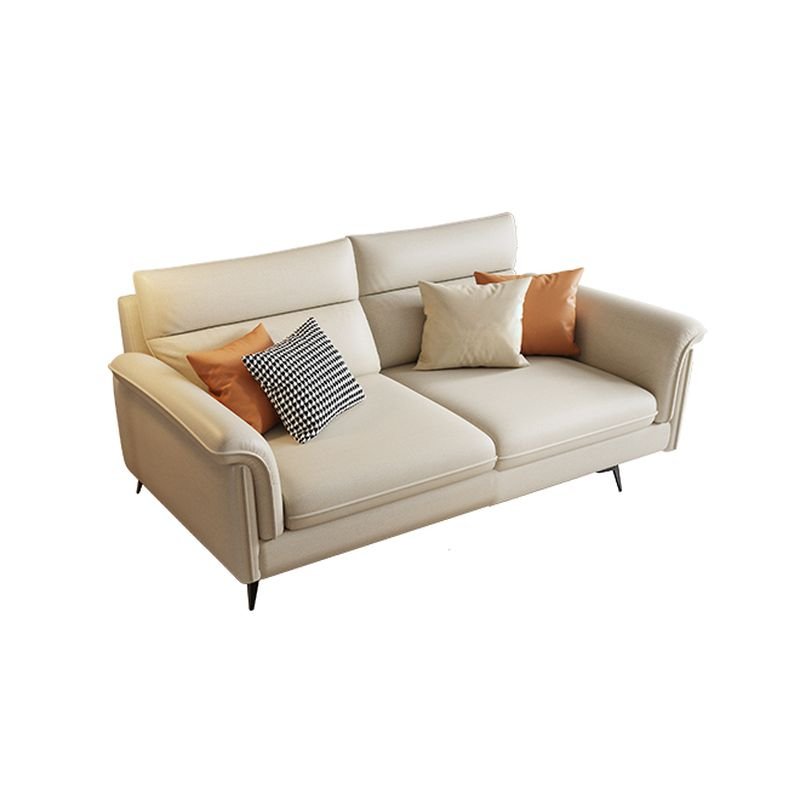 Horizontal Pine Wood Straight Sofa Couch, 83"L x 35.5"W x 35.5"H, Tech Cloth