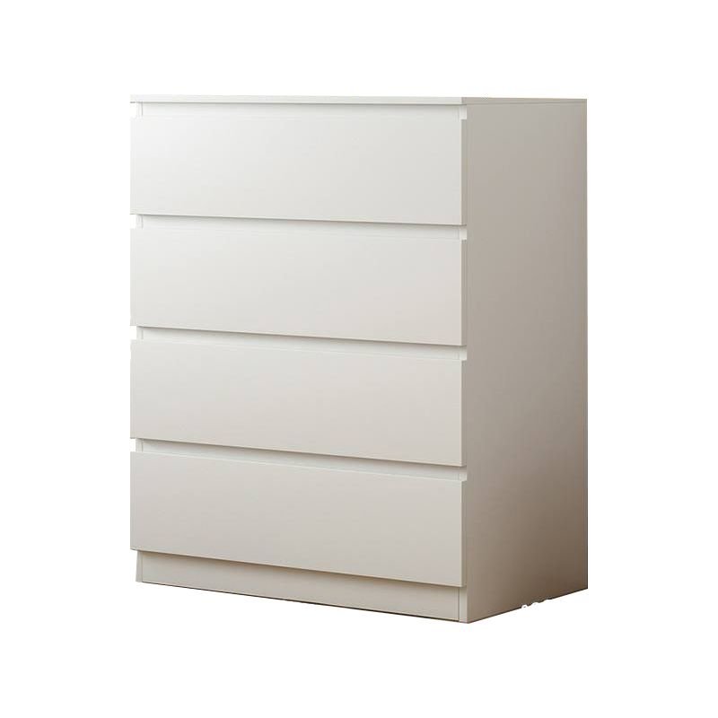 4 Tiers Simple Manufactured Wood Bachelor Chest, 31"L x 16"W x 39"H, White