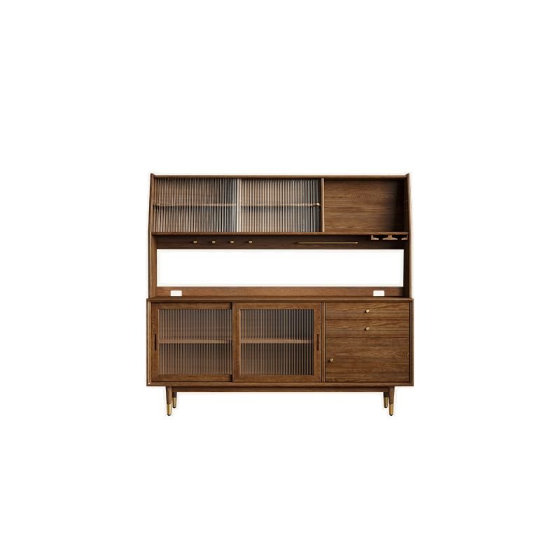 1 Shelf & 3 Drawers Standard Auburn Lumber Sideboard with Flatware Caddy & Sliding Doors, 59"L x 16"W x 66"H, Perforated Board Not Included