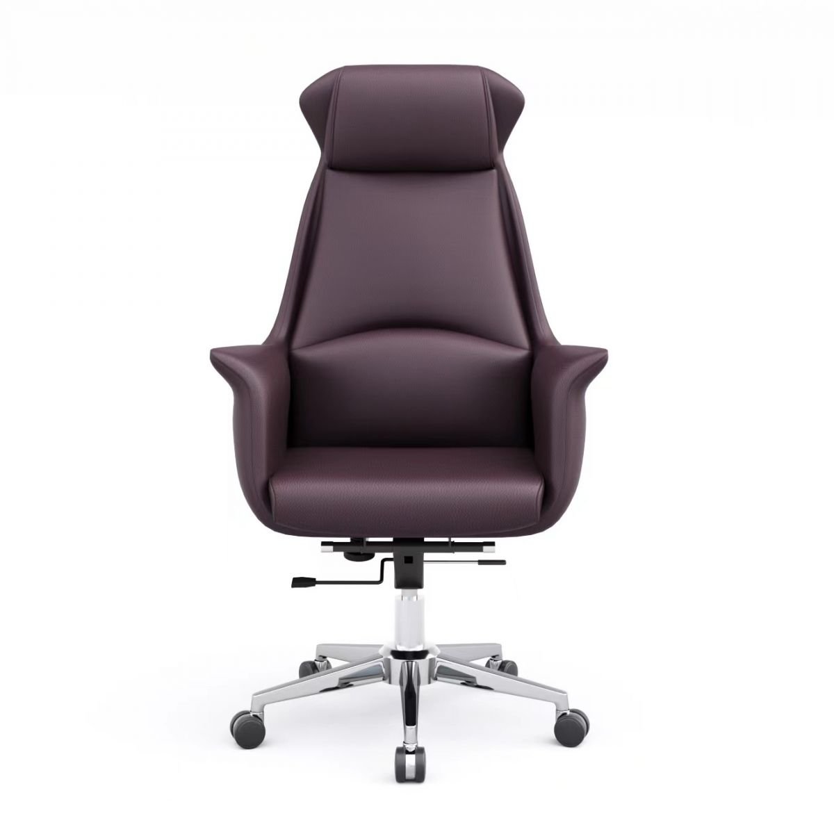 Ergonomic Sepia Rawhide Office Furniture with Tilt Available, Headrest, Swivel Wheels, and Armrest, Grey/ Coffee, Microfiber Leather