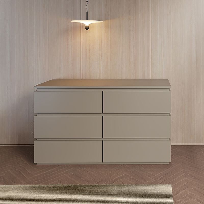 Art Deco Manufactured Wood Console Dresser with 3 Tiers, Milk Tea Color, 39"L x 16"W x 28"H