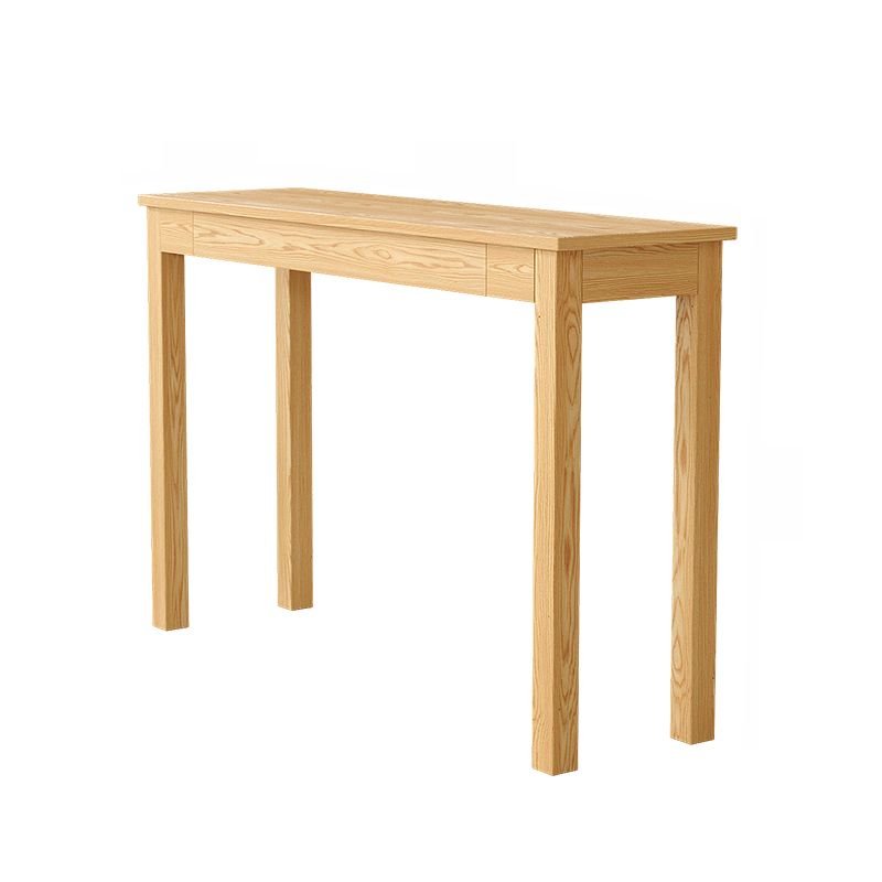 1 Piece Self-supporting Wood Color Ash Hall Table with 1 Drawer, Natural Finish, 47"L x 14"W x 31"H