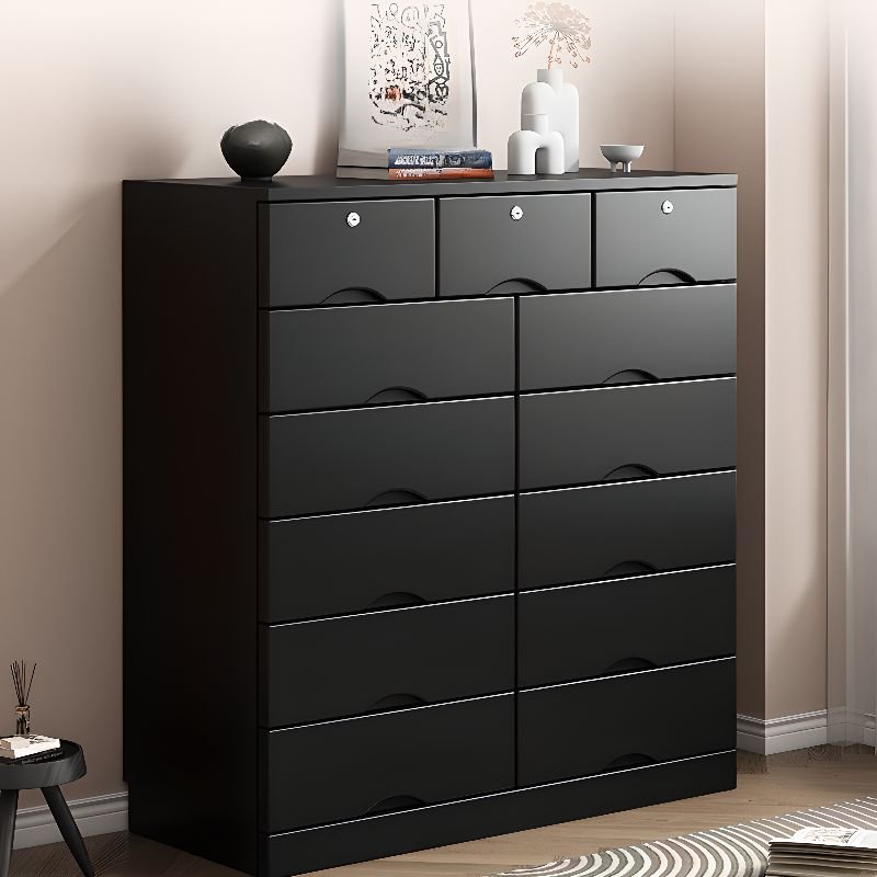 13 Drawers Modish Ink Double Dresser for Sleeping Room, 47.2"L x 17.7"W x 48.8"H