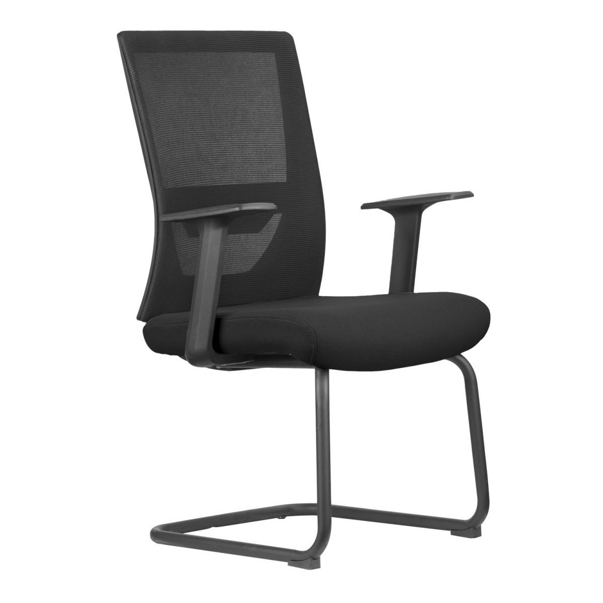 Minimalist Black Ergonomic Upholstered Studio Chairs with Arms, Without Headrest, Casters Not Included