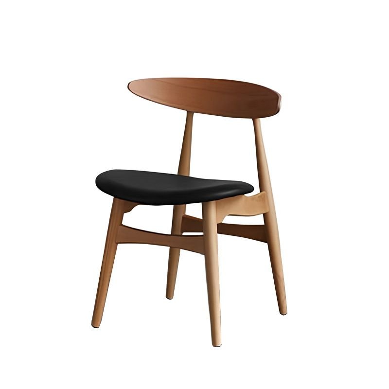 Balanced Side Chair with Foot Pads for Restaurant, Natural