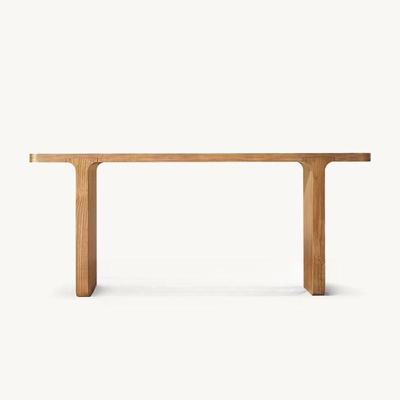 Wood Color Timber Hall Table with 1 Piece, Natural