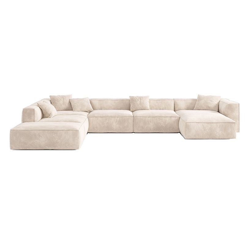 4 Pc 5-seater U-Shape Left Hand Facing Drawing Room Sofa Chaise with Concealed Support, 157"L x 102"W x 25"H, Tech Cloth