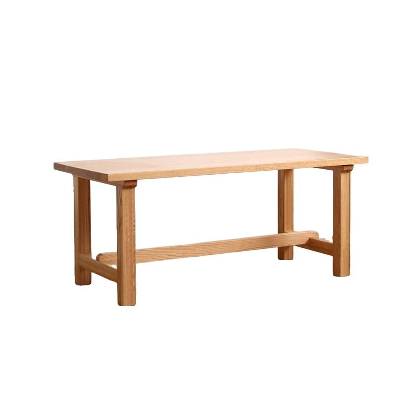 Casual Trestle Oak Dining Table Set in Amber Wood, Table, 1 Piece, 86.6"L x 35.4"W x 29.5"H