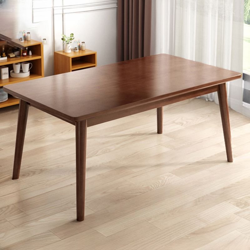 Casual Rectangular Fixed Dining Table Set with Four Legs and a Solid Wood Top in Cocoa, Table, 1 Piece, 63"L x 31.5"W x 29.5"H, Not Available