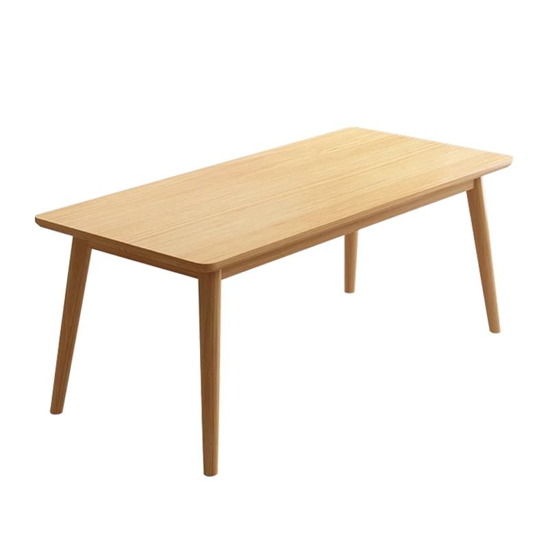 Casual Rectangle Dining Table Set with a Rubberwood Top in Natural Finish for 4, Table, 1 Piece, 51.2"L x 31.5"W x 29.5"H