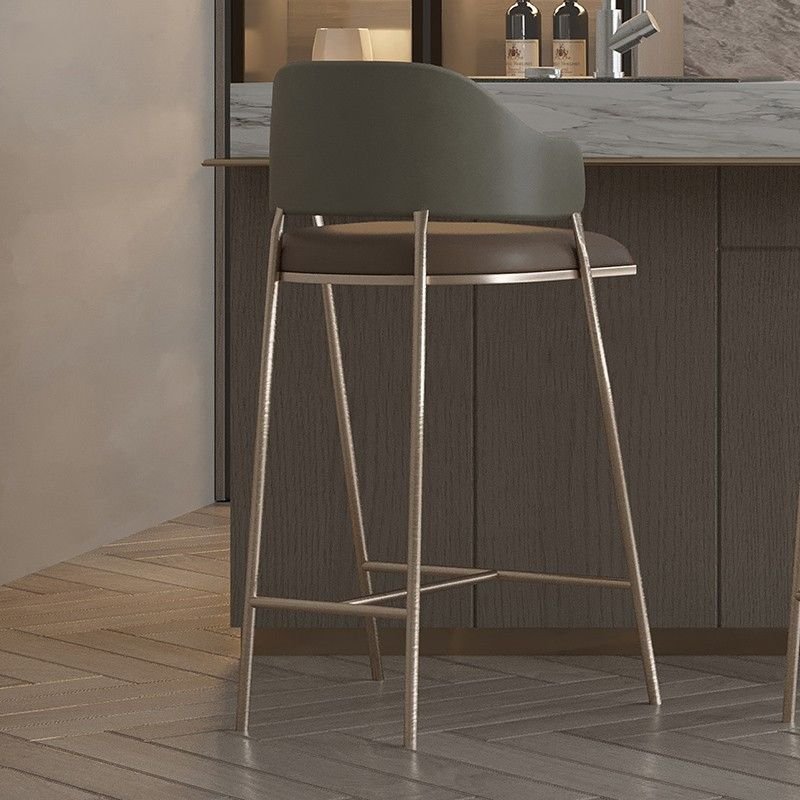 Cappuccino Arced Back Bar Stools for Pubs, Gold, Bar Stool(30"H), Dark Coffee/ Light Coffee