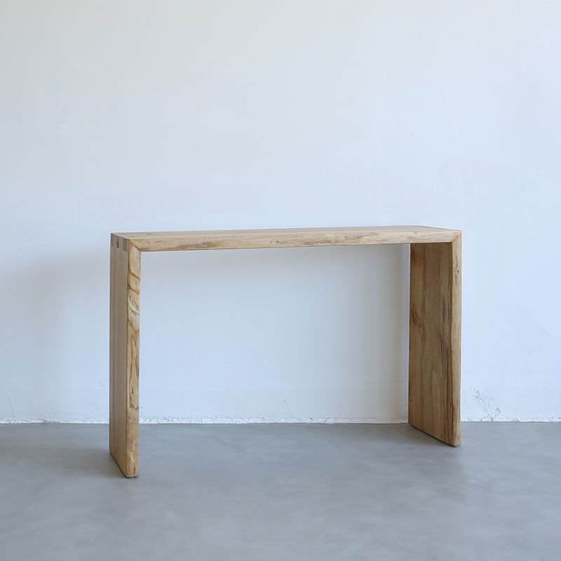 1 Piece Nordic Natural Wood Entrance Table, 47"L x 12"W x 30"H