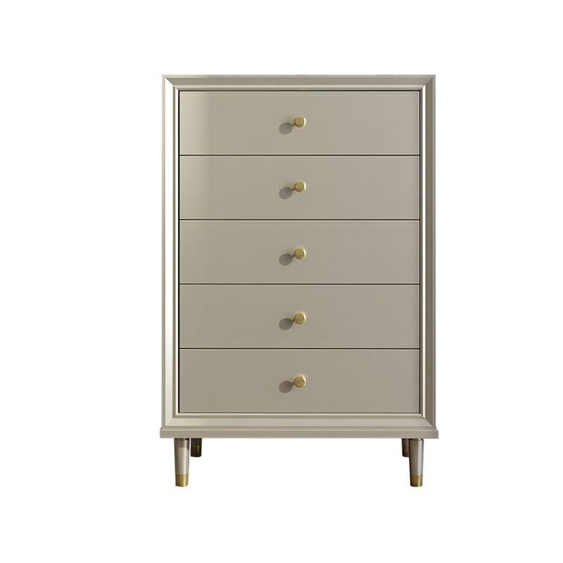 Casual Dove Grey Semainier Bedroom, 5 Drawers, 31.5"L x 17.7"W x 47.2"H